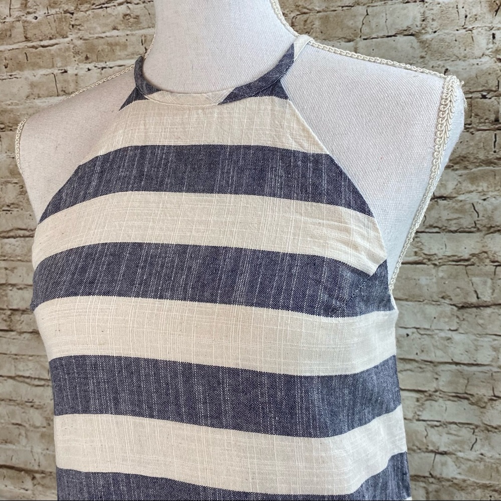 One ❤️ Clothing Stripe Halter A Line Dress - Picture 2 of 4